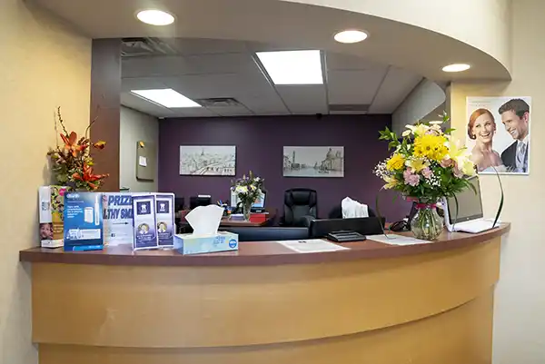 The front desk at Avery Dental Center